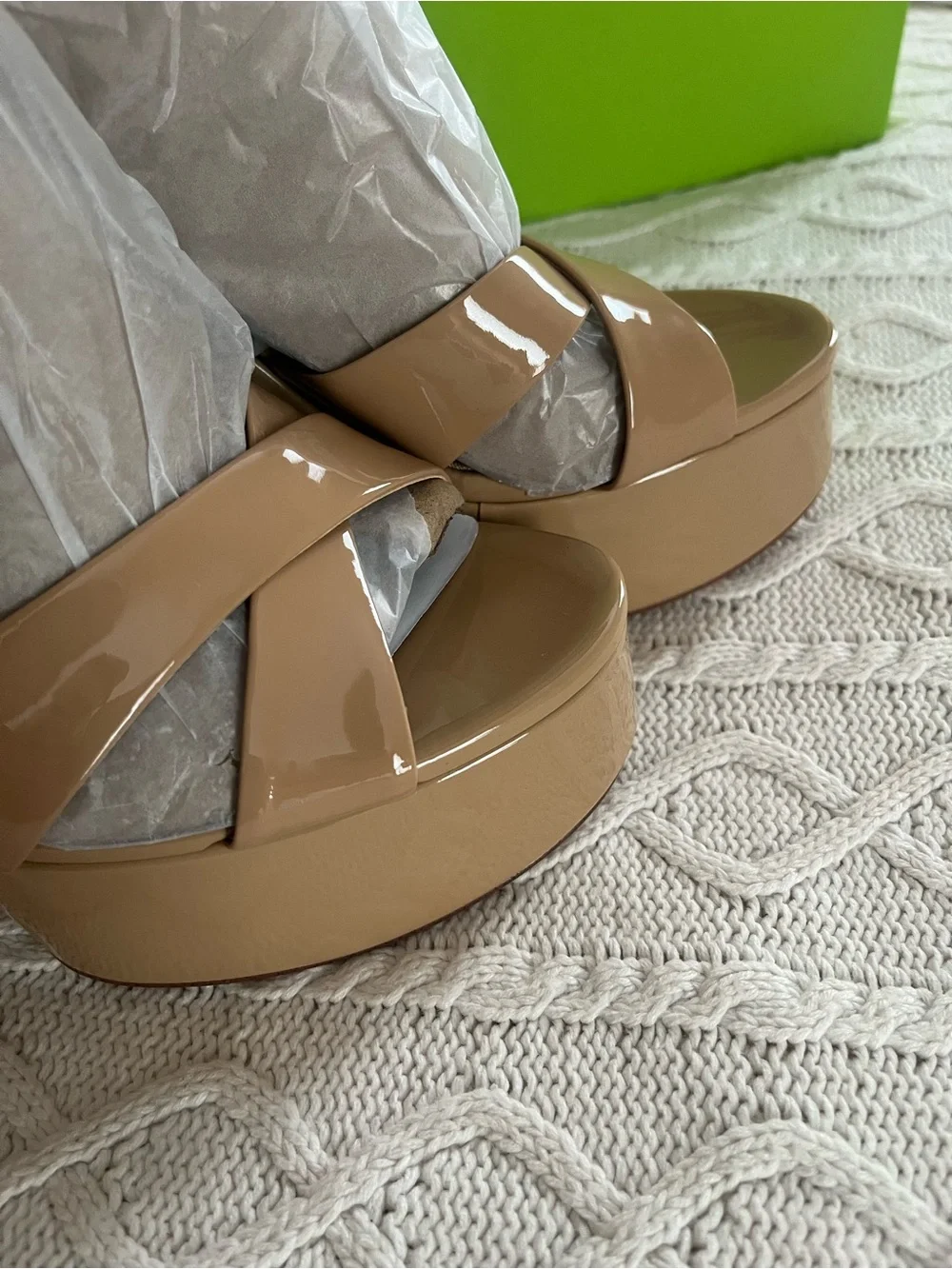 Sam Edelman Tan Platforms with Ankle Strap Women’s Size 9.5